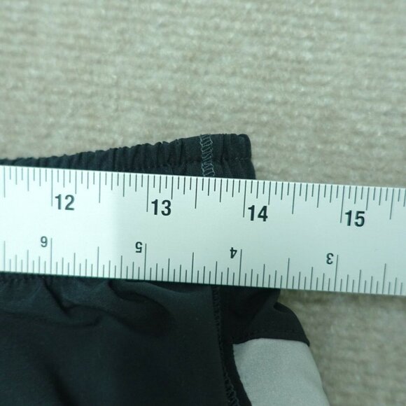 Asics Shorts Women's Large Lining Elastic Waist Black Polyester Running Jogging - Picture 4 of 7